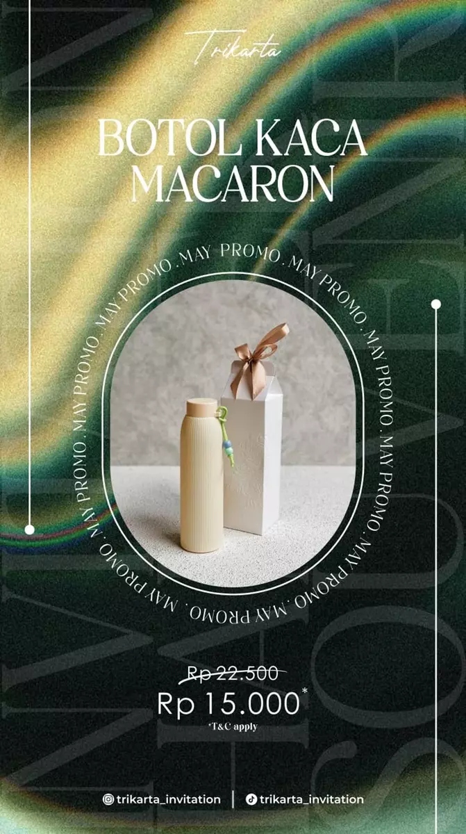 Souvenir Botol Kaca Macaron