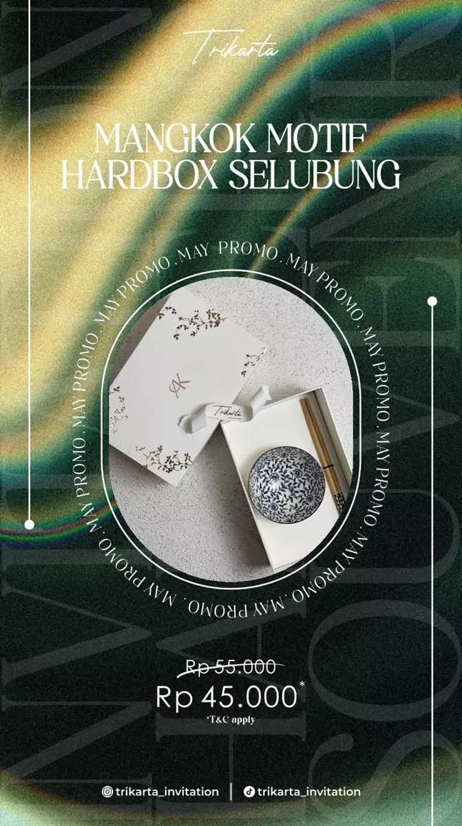 Souvenir Mangkok Motif Hardbox Selubung