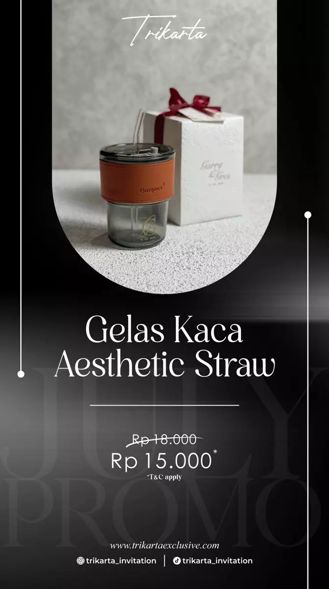 Gelas Kaca Aesthetic Straw