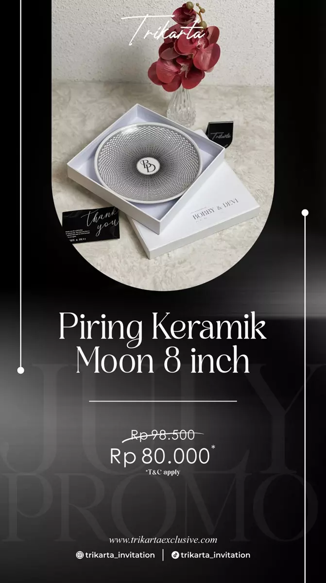 Piring Keramik Moon 8 Inch