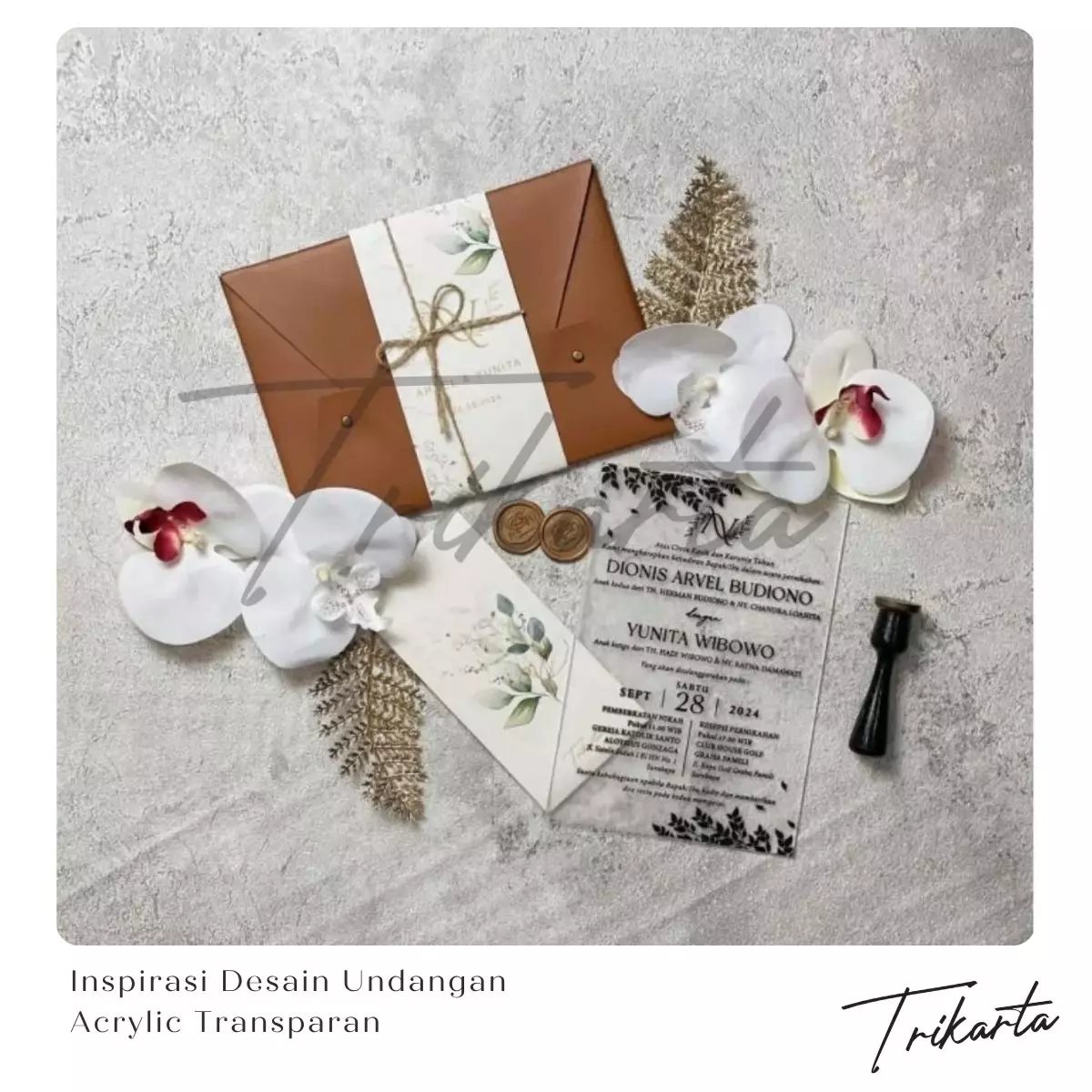Inspirasi Desain Undangan Acrylic Transparan