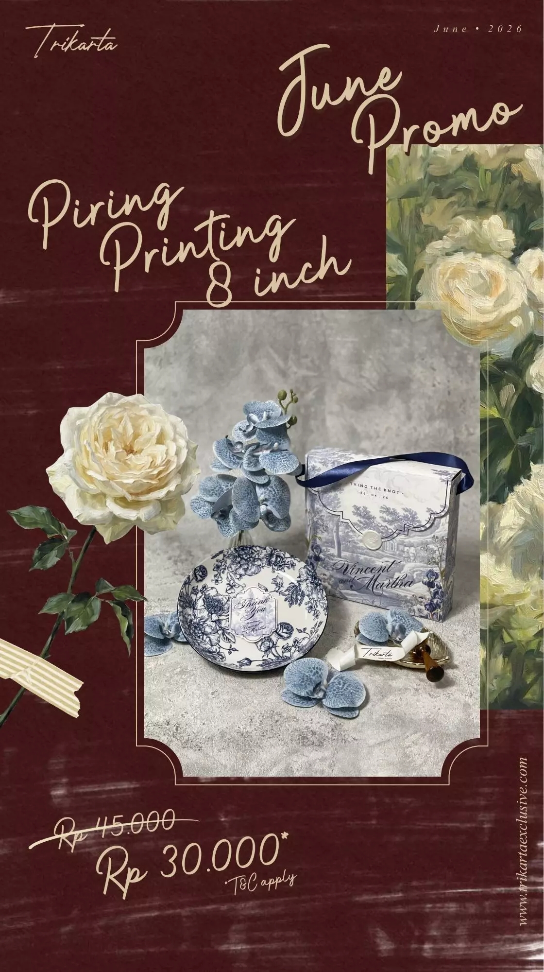 Piring Printing 8 Inch
