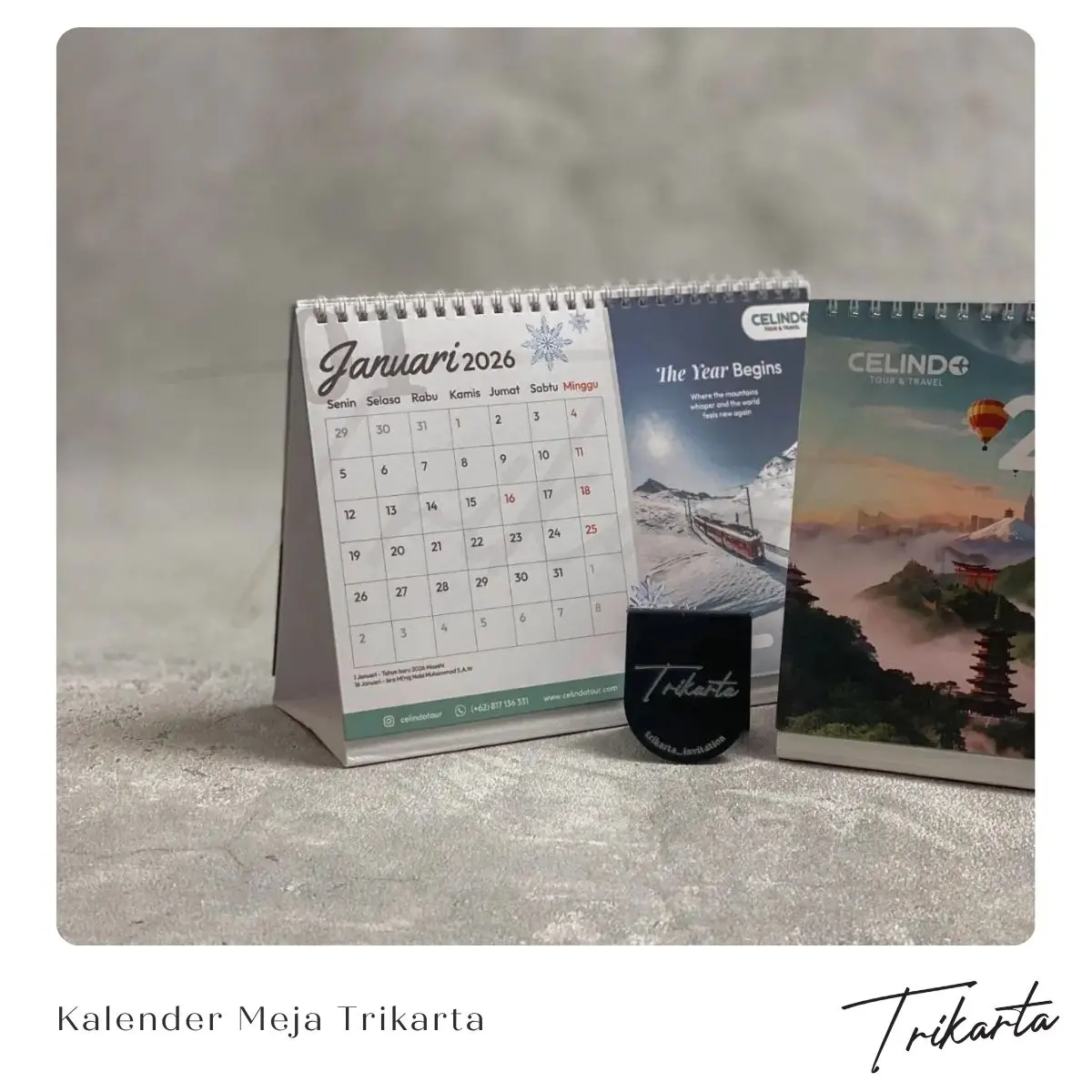 Cetak Kalender Meja Custom di Trikarta Malang