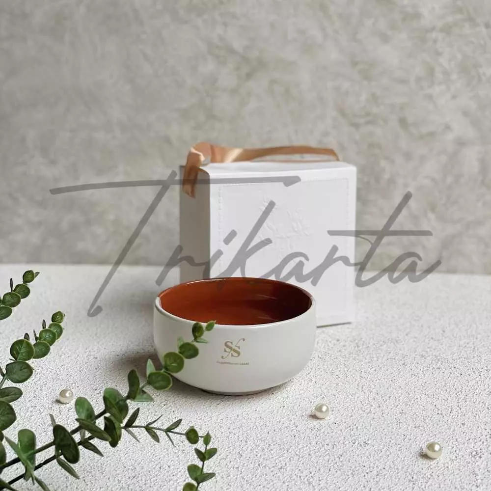 Mangkok Two Tone Cetak 1 Warna 1 Sisi Packing Paperbox Mangkok Embos Putih
