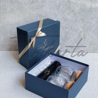Gelas Kaca Cembung - Coaster 2 Set - Termos Mata Bulat Set