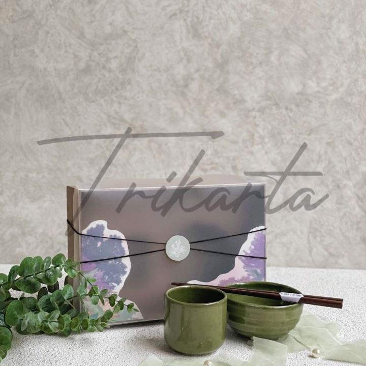Mangkok Gelas Ocha Jepang Set