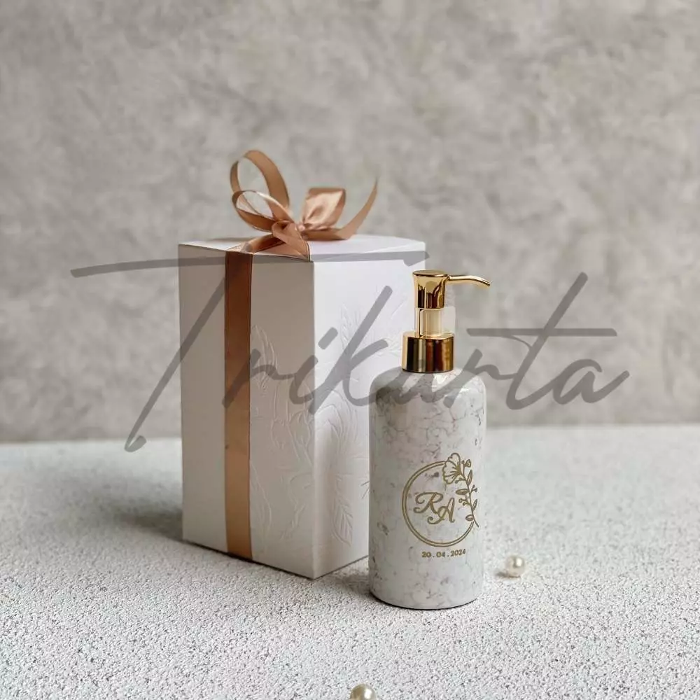 Handsoap Keramik Marble Putih Packing Paperbox