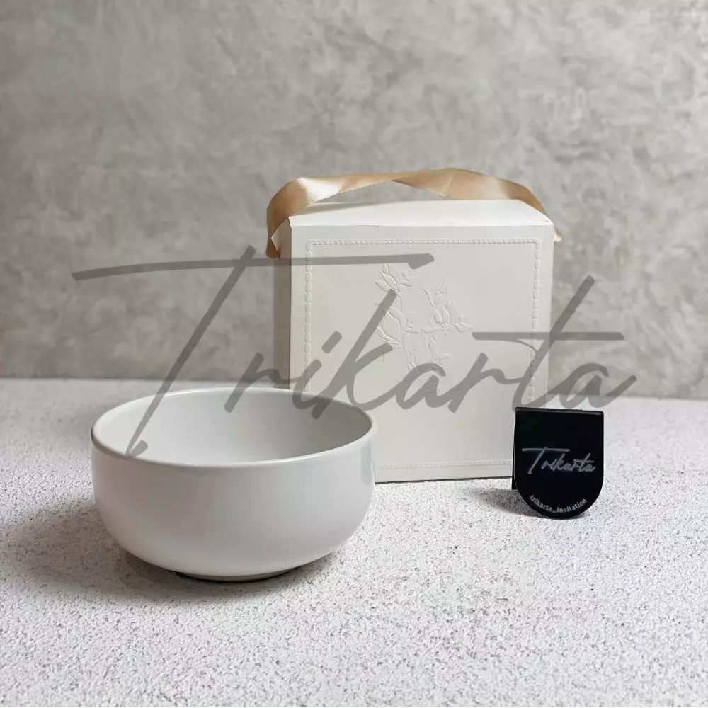 Mangkok Two Tone Putih
