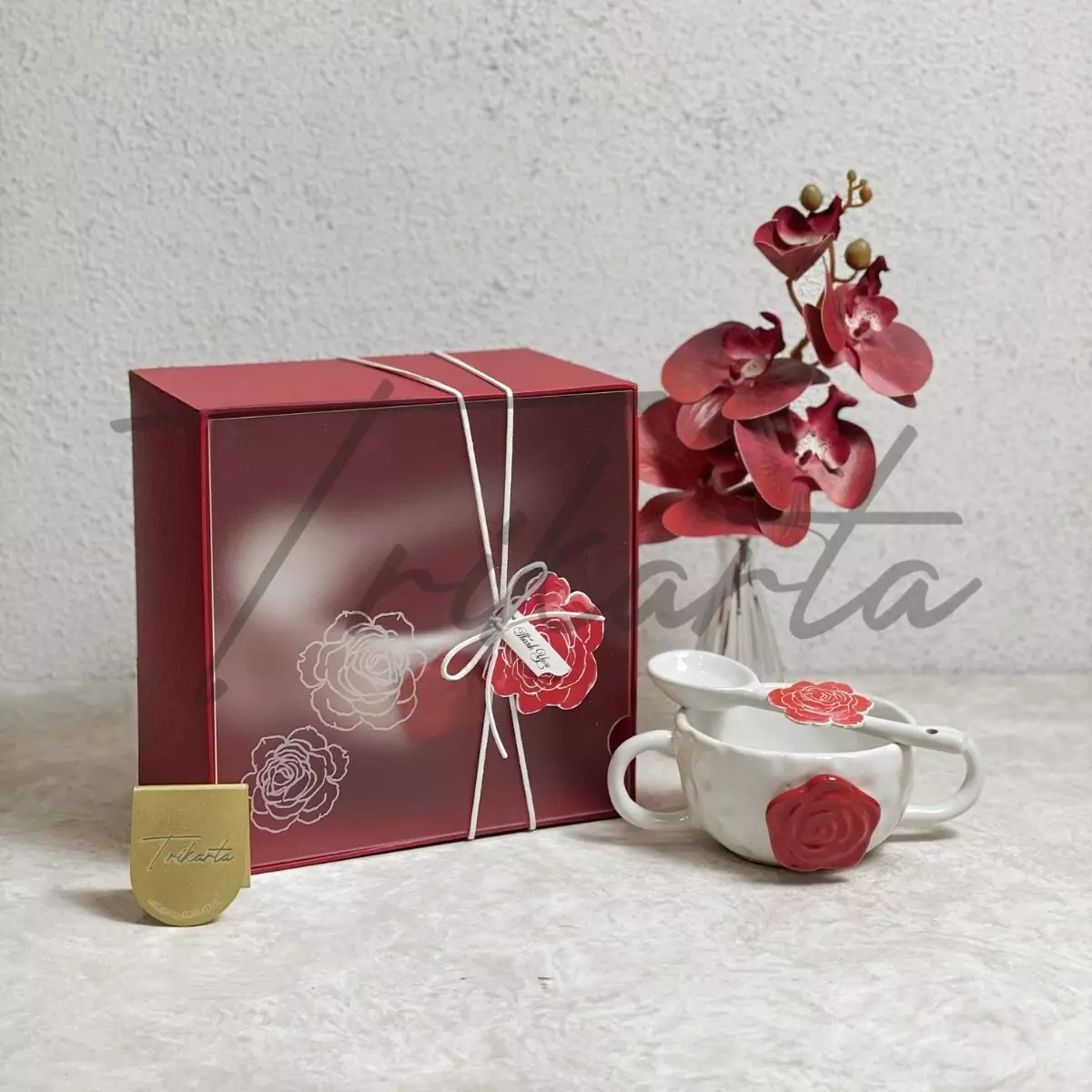 Set Mangkok Red Rose