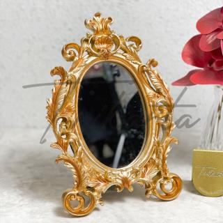 Frame Cermin Gold Oval