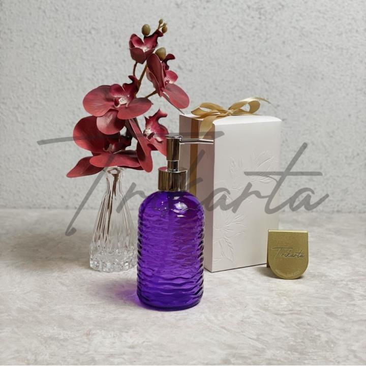 Botol Handsoap Kaca Ungu