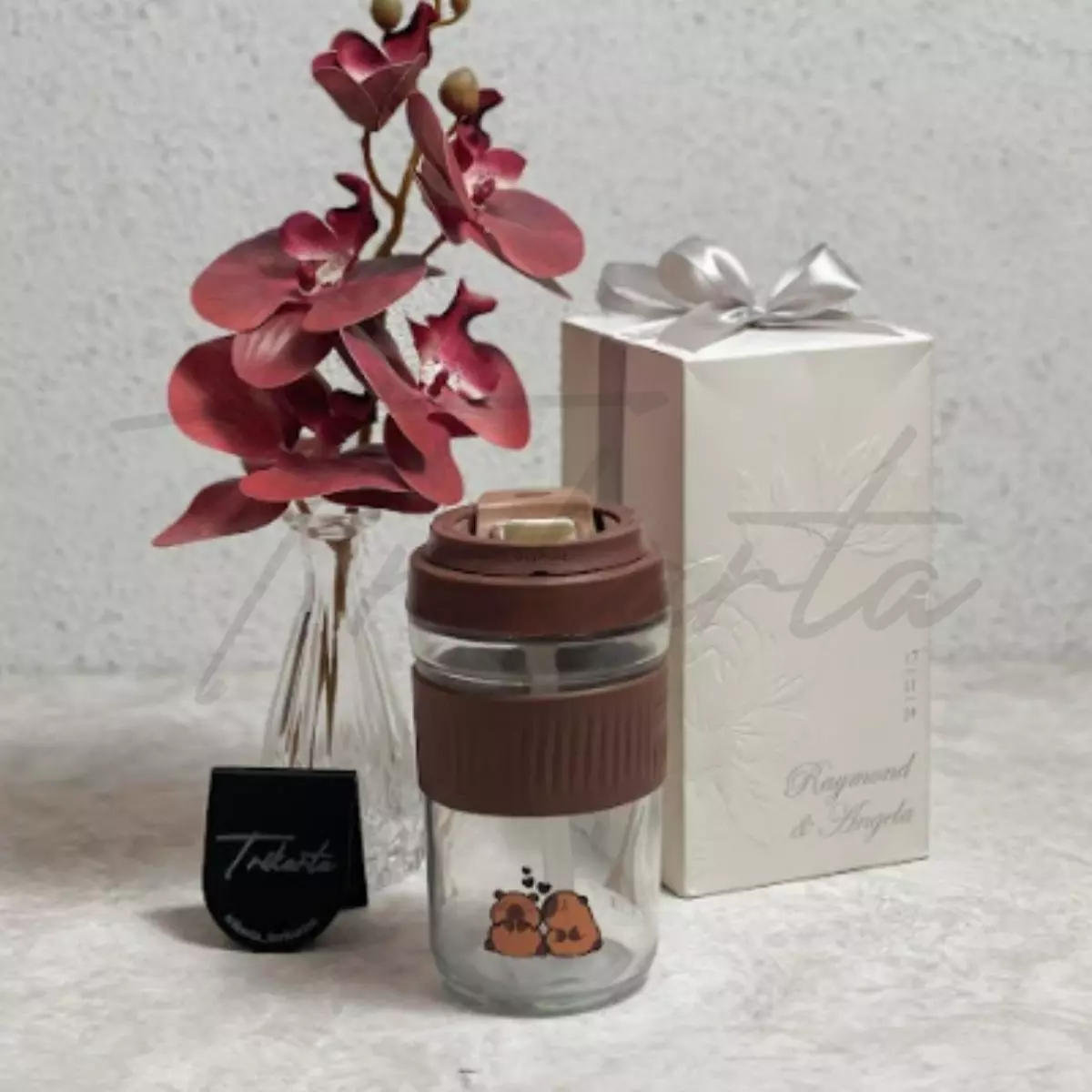 Tumbler Gelas Kaca 450 ml Paperbox Emboss