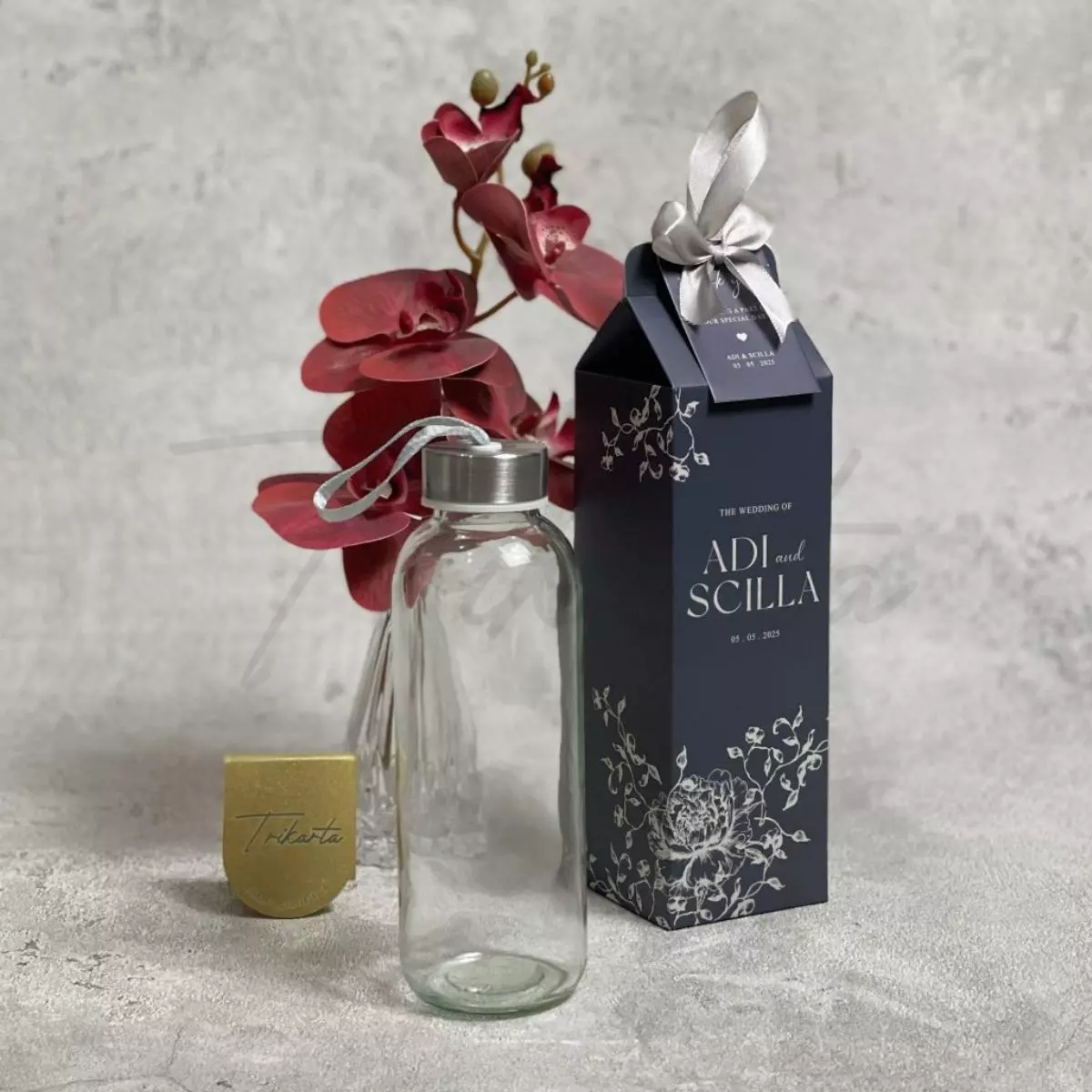Botol Kaca Bening Paperbox Custom