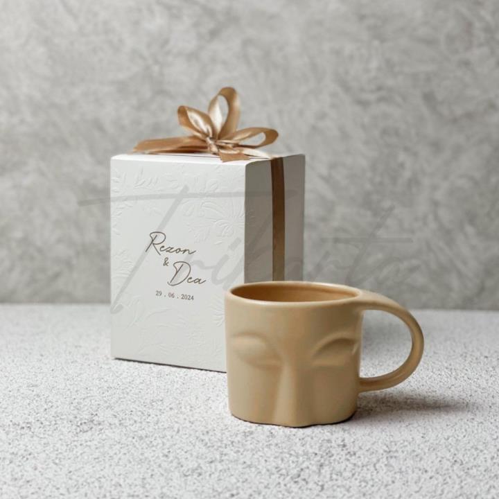 Mug TKR-32 Paper Emboss Putih