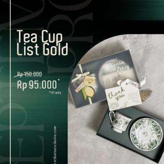 Tea Cup List Gold