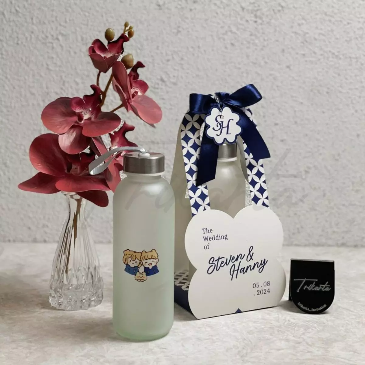 Botol Kaca Doff Paperbox Tenteng Ombak