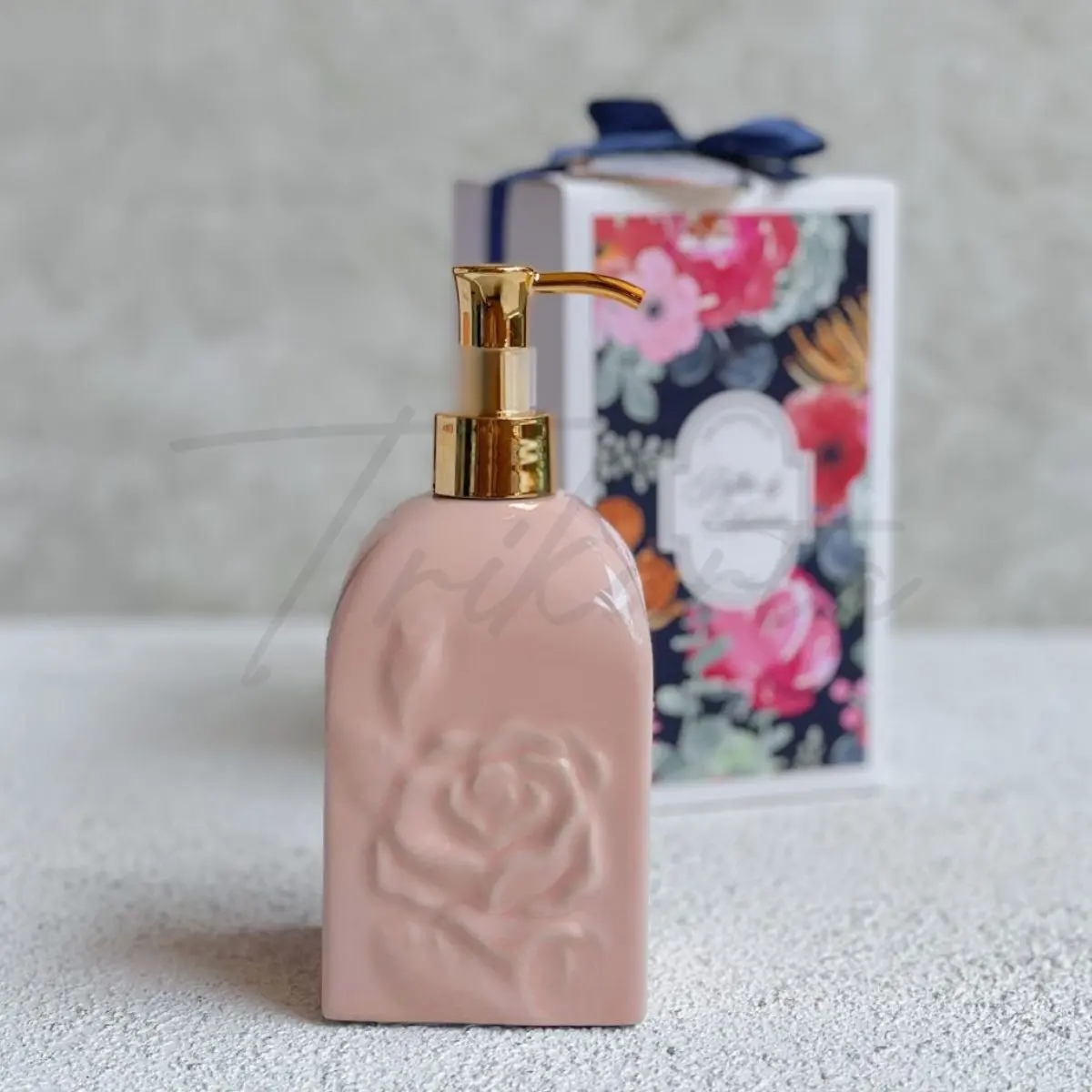 Handsoap Keramik Mawar Soft Pink