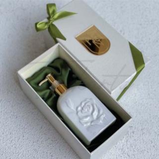 Handsoap Keramik Mawar Putih Plat Akrilik