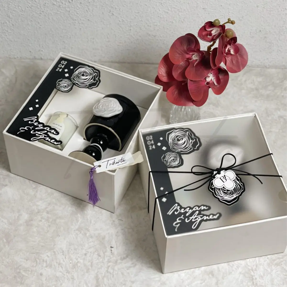 Candle jar mawar keramik