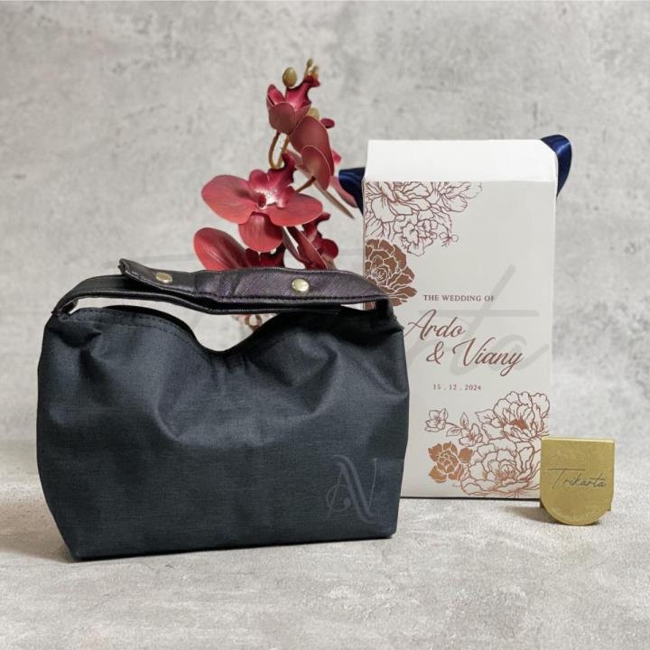 Pouch Pvc Denim Tali Kancing