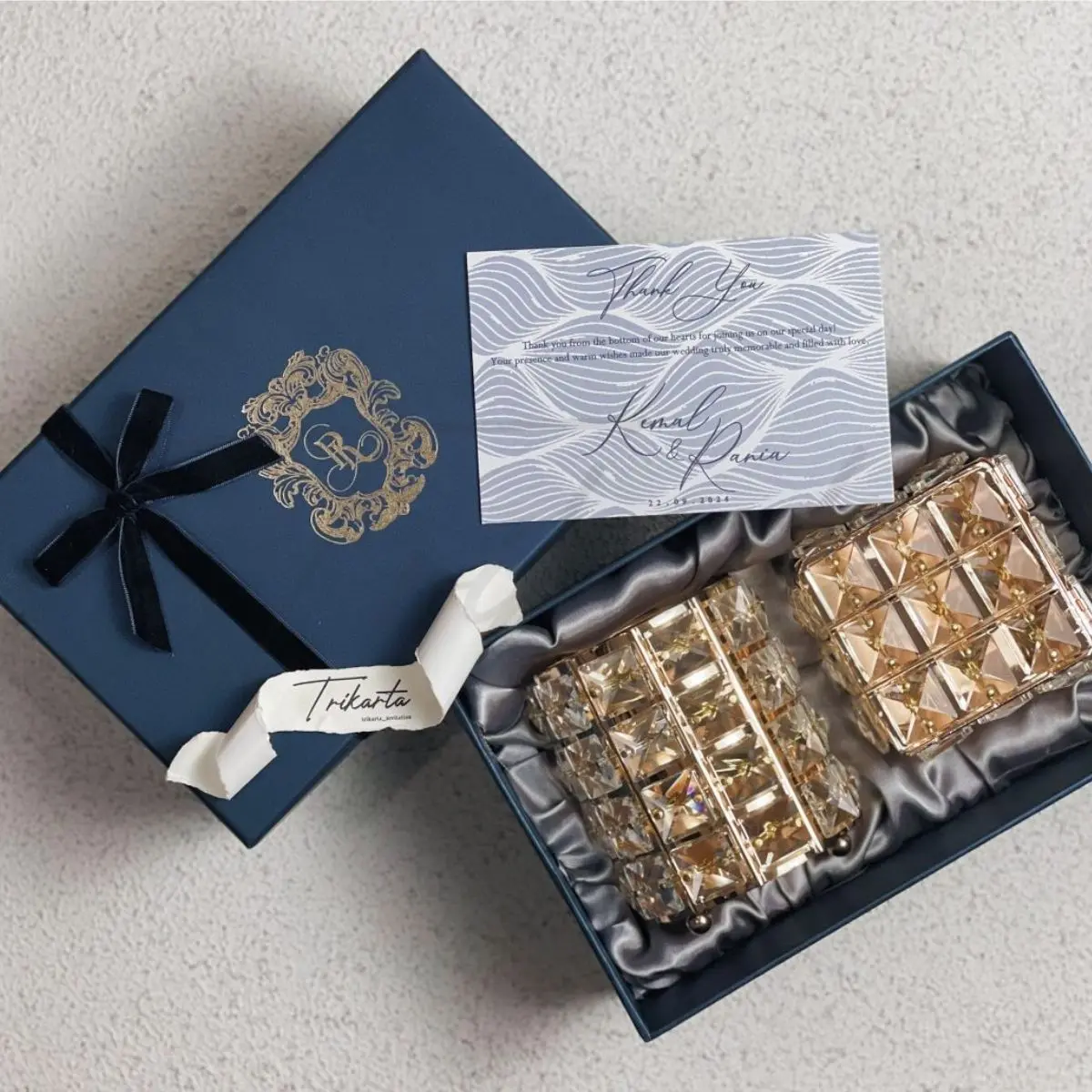 Kotak Crystal & Tempat Pena Crystal Set