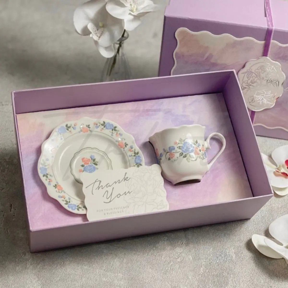 Tea Cup Set Purple
