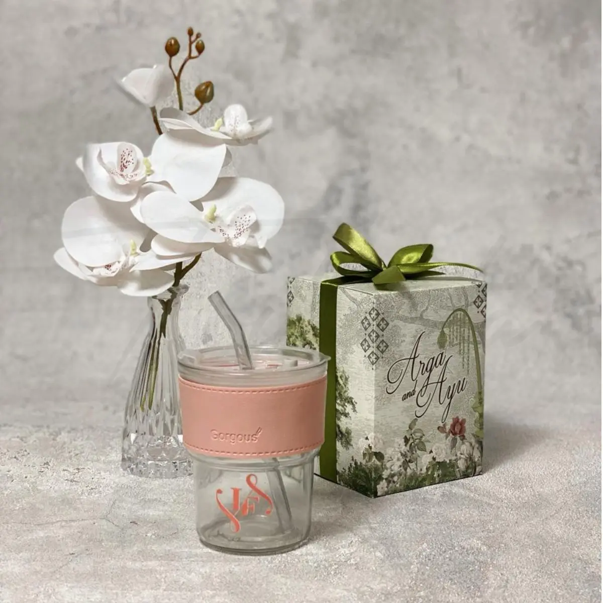 Tumbler Aesthetic Staw Paperbox